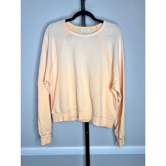 Z Supply Washed Ashore Ombre Pullover Sweatshirt Orange Cream Women's Size M NWT - Picture 3 of 7